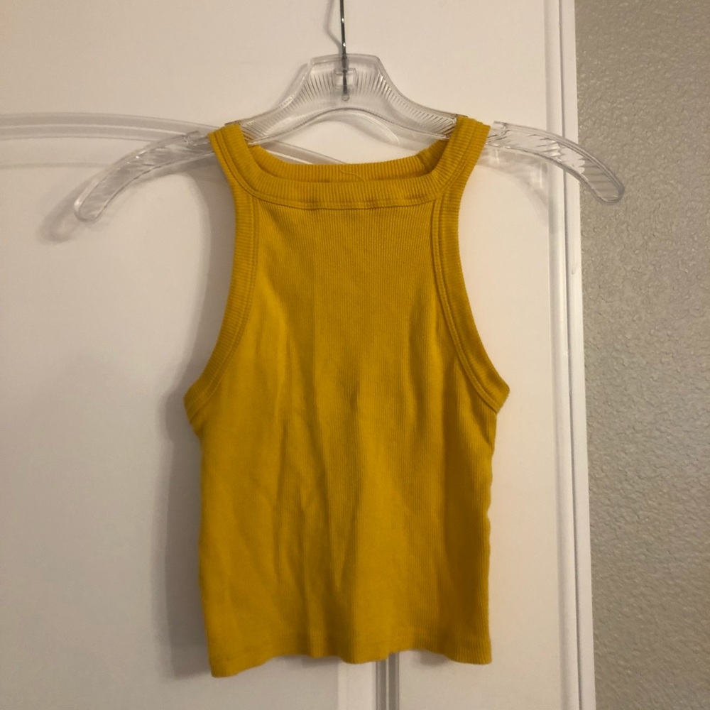 Yellow Cropped Tank